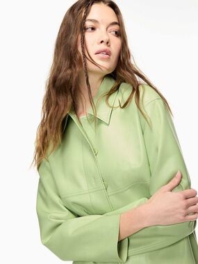 Aritzia Gabby Light Green Shirt Jacket